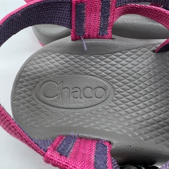 CHACO GIRLS STRAPPY SANDALS SIZE 1 PINK & PURPLE STRAPS - Picture 12 of 13